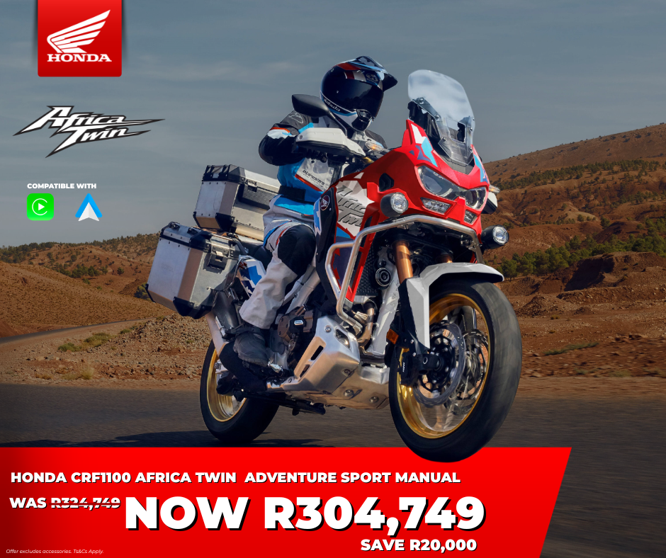R20,000 2026 Africa Twin Adventure Sport FB post