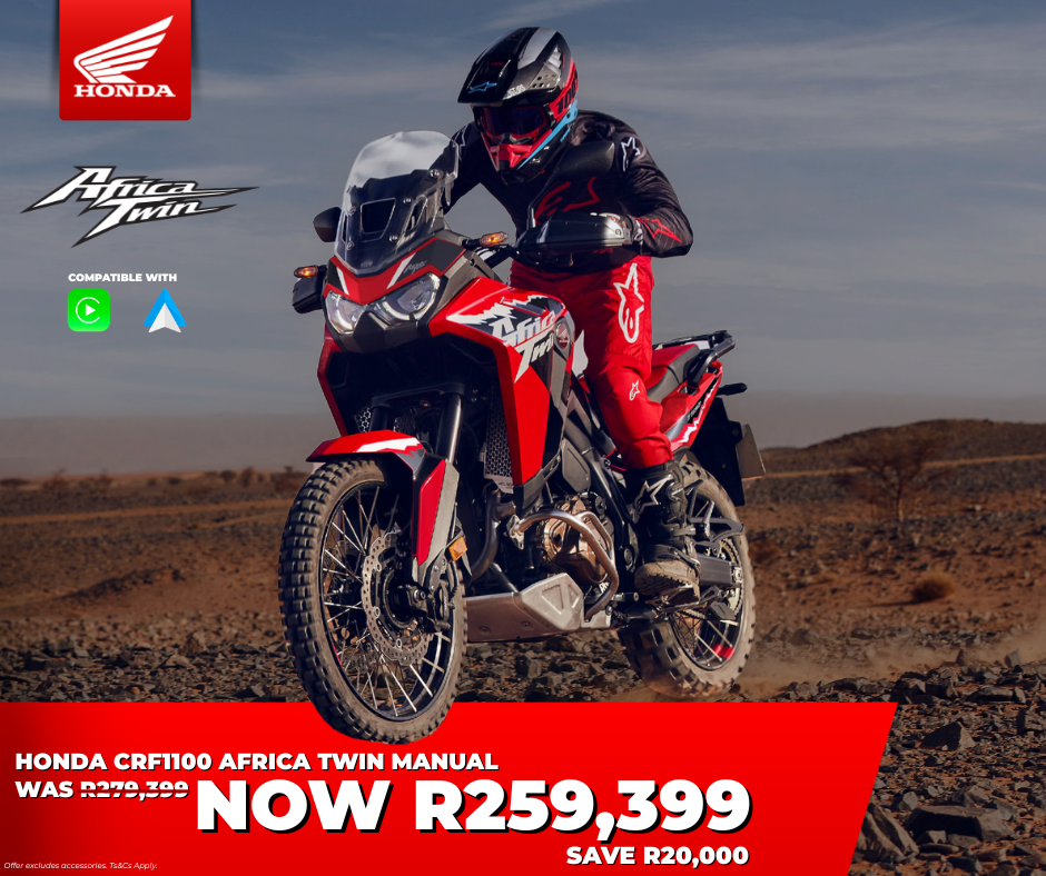 R20,000 2026 Africa Twin Manual FB post